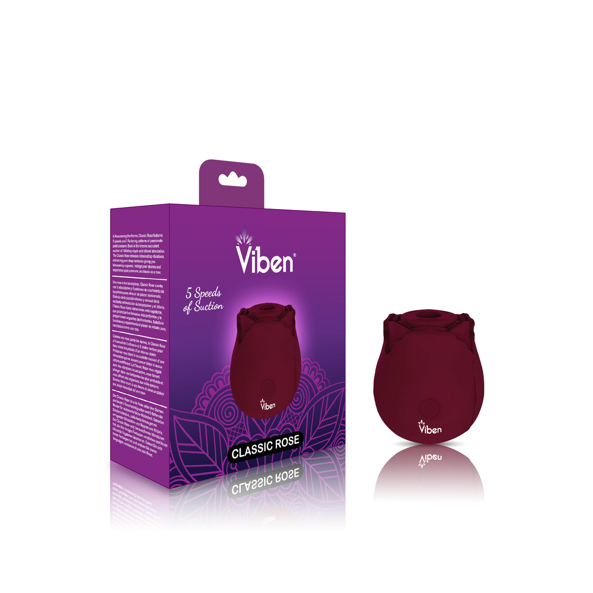 Classic Rose - Handheld Rose Clitoral and Nipple Stimulator VIBEN