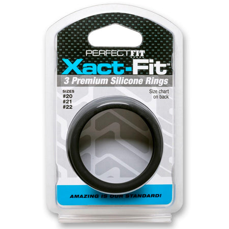 Curve Toys Perfect Fit Xact-Fit 3-Piece Premium Silicone Rings (