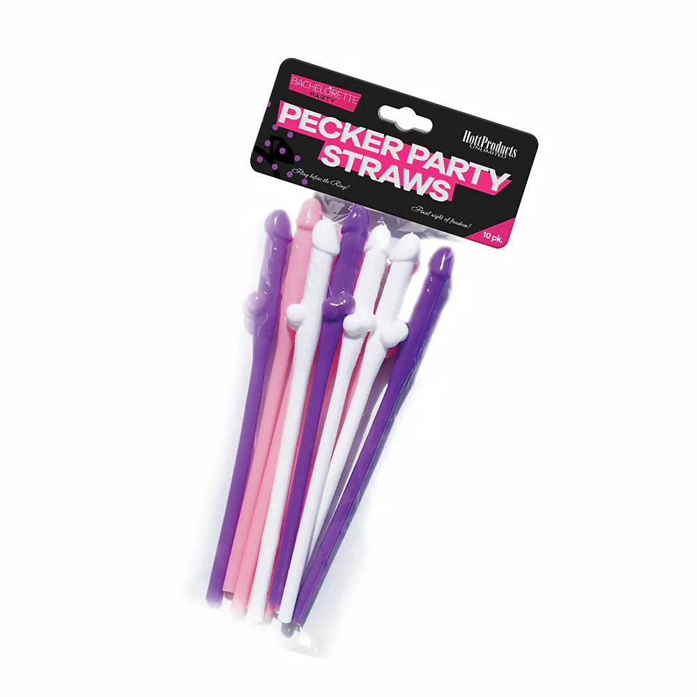 Bachelorette Party Pecker Party Straws 10-Pack HOTT PRODUCTS