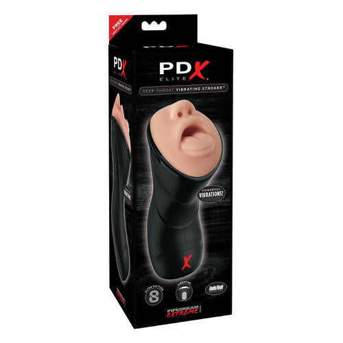 PDX Elite Deep Throat Vibrating Stroker - SP BOUTIQUE