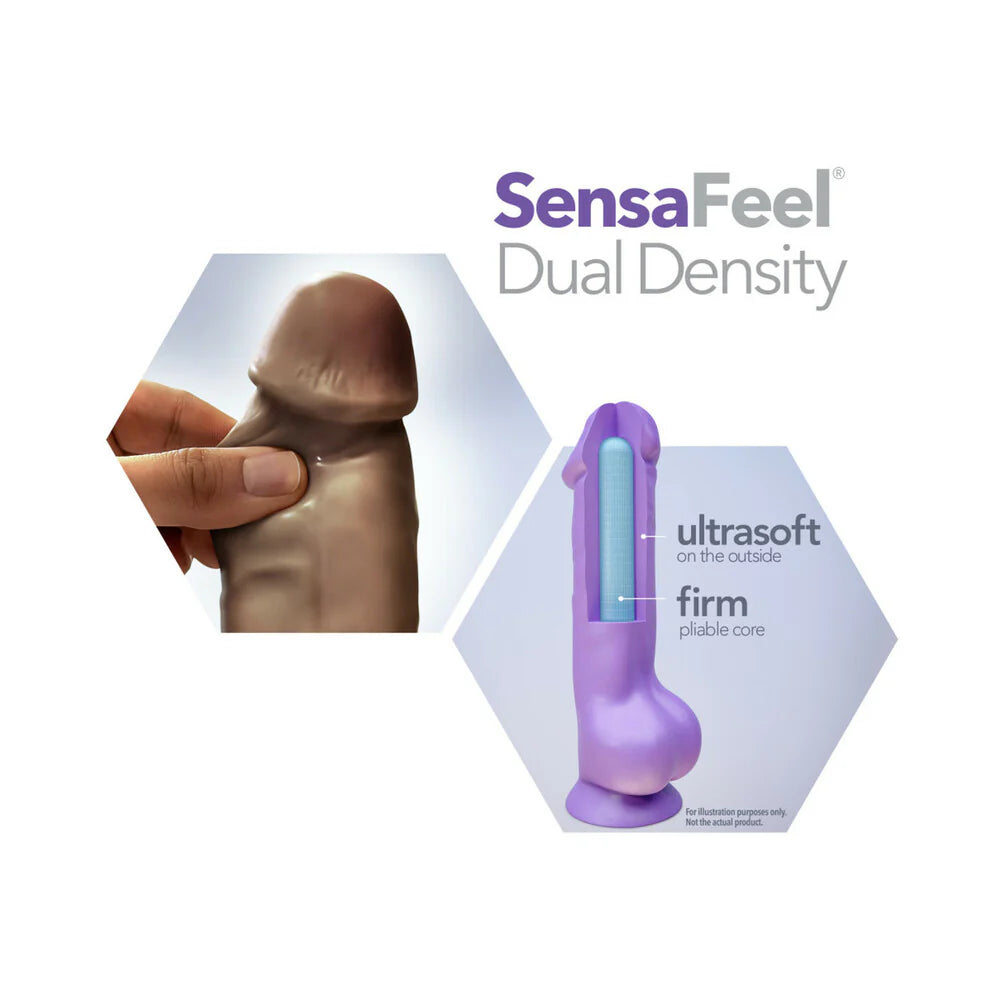 Au Naturel Daddy Posable Dual Density Dildo with Balls BLUSH