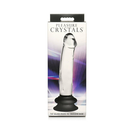 Pleasure Crystals Glass Dildo with Silicone Base SP