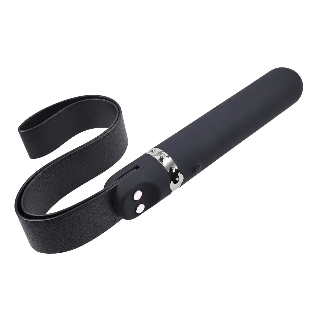 Adam & Eve Spank Me Vibe Rechargeable Silicone Vibrator With Slap Strap End ADAM & EVE