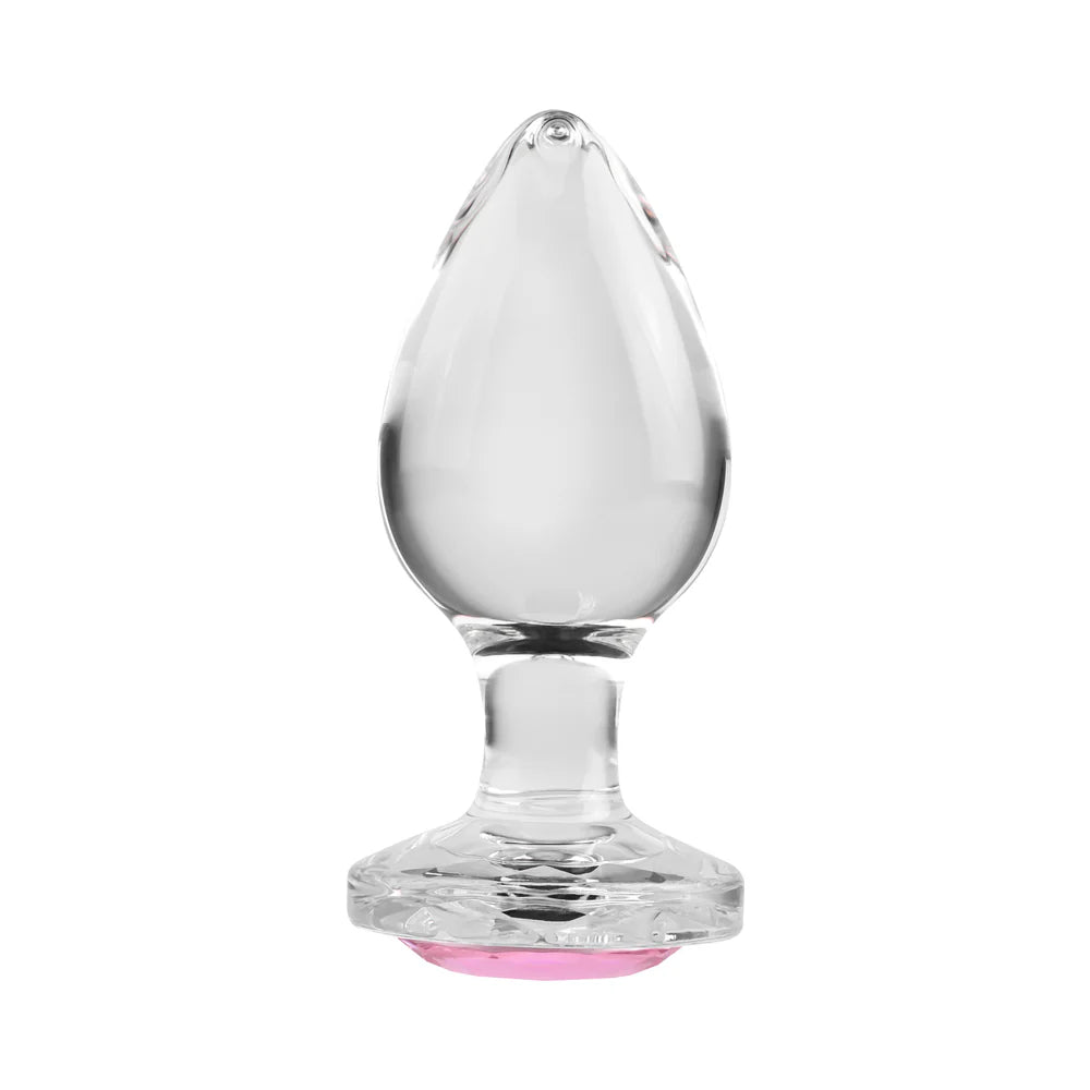 Adam & Eve Glass Anal Plug With Pink Gemstone Base ADAM & EVE