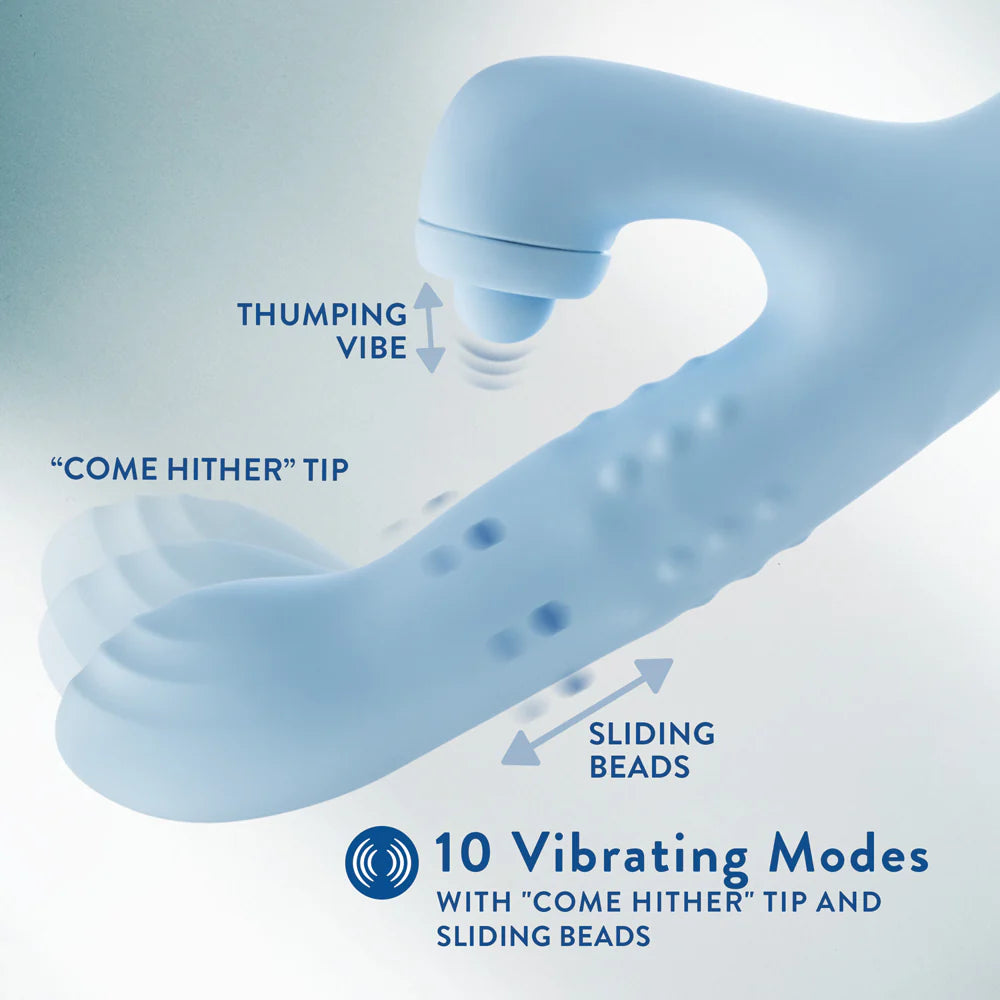 Blush Devin G-Spot Clitoral Dual Stimulation Rabbit Vibrator BLUSH
