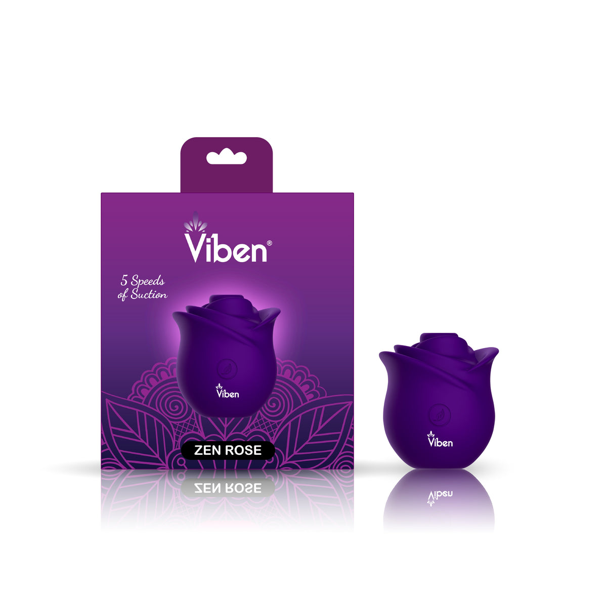 Zen Rose -Handheld Rose Clitoral and Nipple Stimulator VIBEN