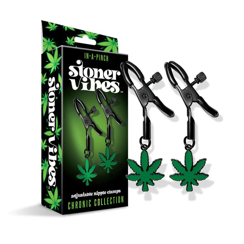 Stoner Vibes Chronic Collection Adjustable Nipple Clamps GLOBAL NOVELTIES LLC
