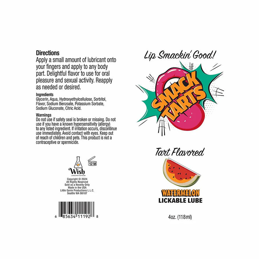 Smack Tarts Lickable Sour Lube LITTLE GENIE