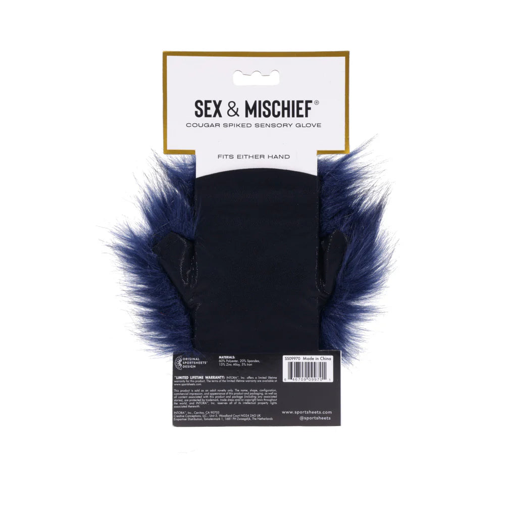 Sportsheets Sex & Mischief Cougar Spiked Sensory Glove SPORTSHEETS