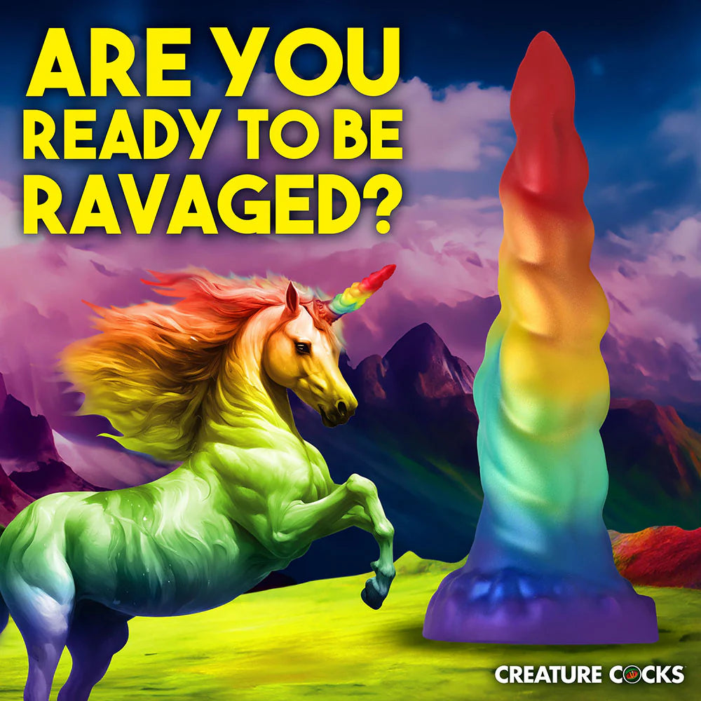 Creature Cocks Rainbow Horn Silicone Dildo CREATURE COCKS
