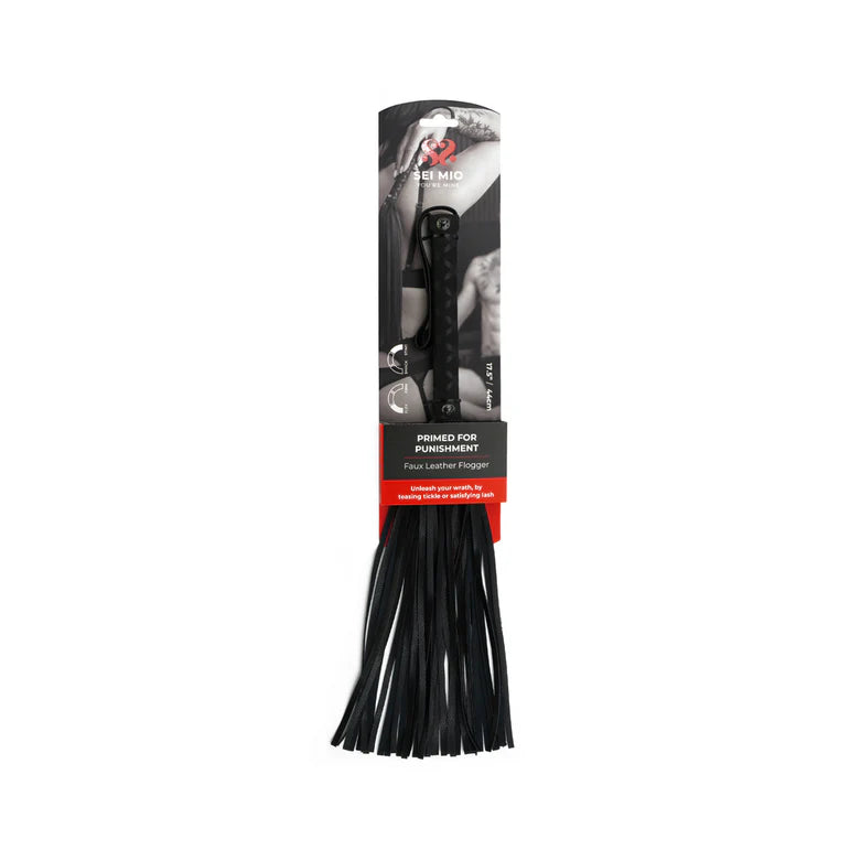 SEI MIO Primed for Punishment – Faux Leather Flogger for Sensory Play CREATIVE CONCEPTIONS