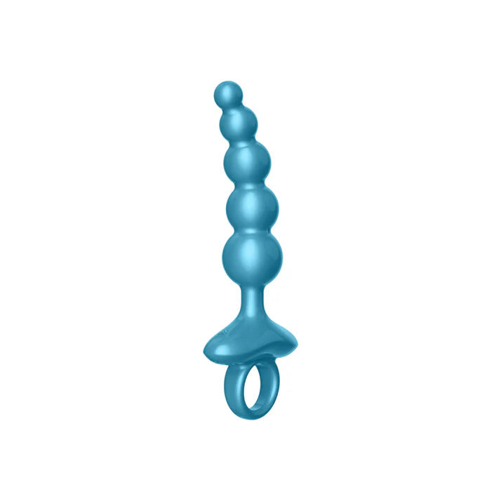 Luv Inc Cr23: Curved Ring Luv Beads Metallic Blue LUV INC.