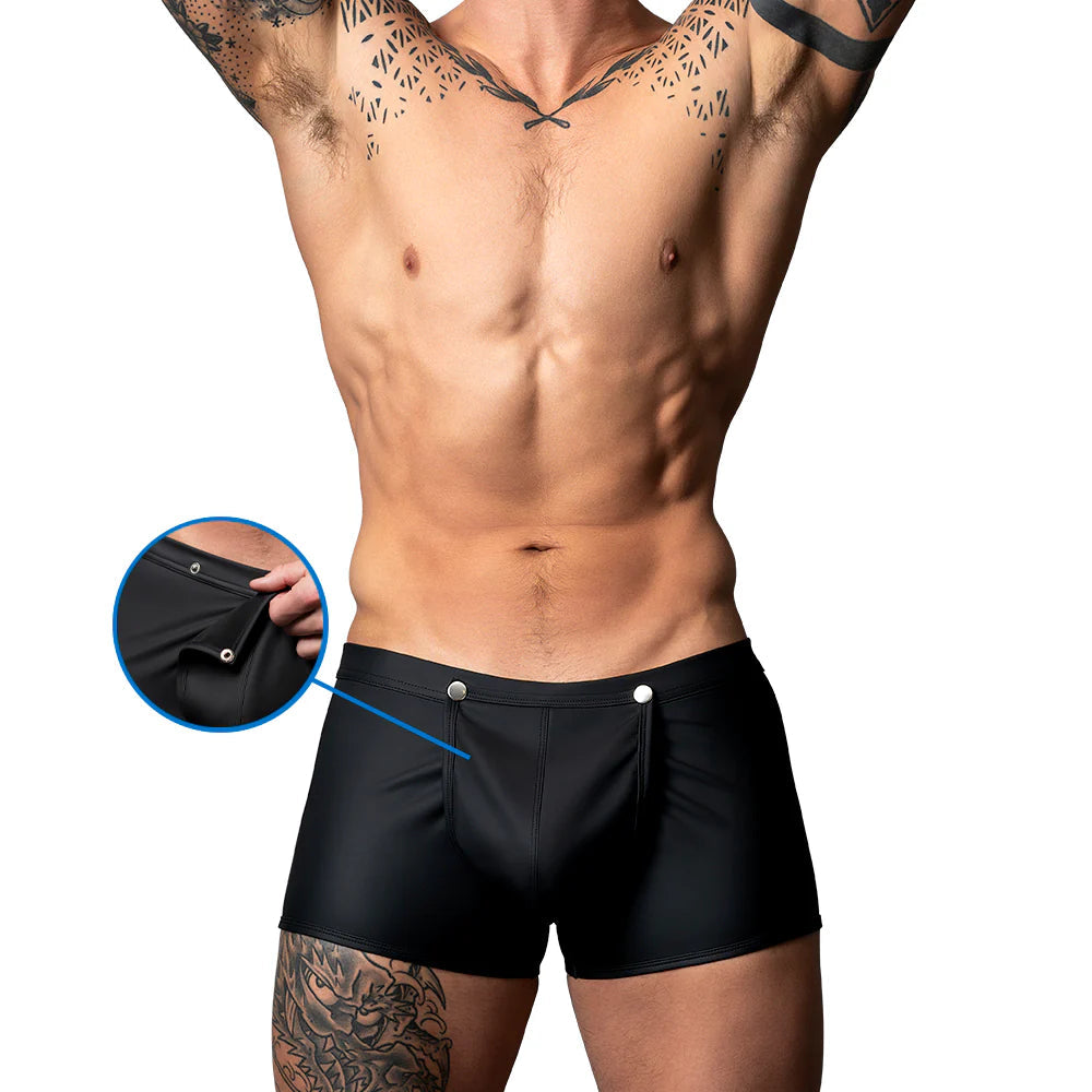 Male Power Oh Snap! Snap Off Short Black MALE POWER