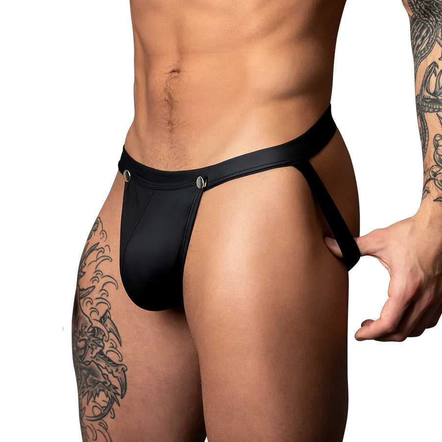 Male Power Oh Snap! Snap off Thong Black SP BOUTIQUE