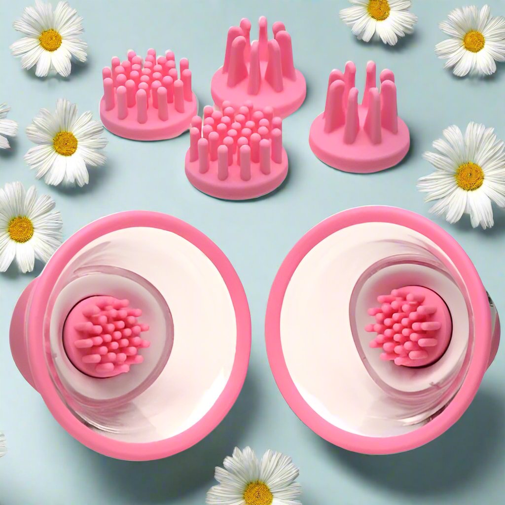 Size Matters 10X Rotating Silicone Nipple Suckers with 4 Attachments XR BRANDS