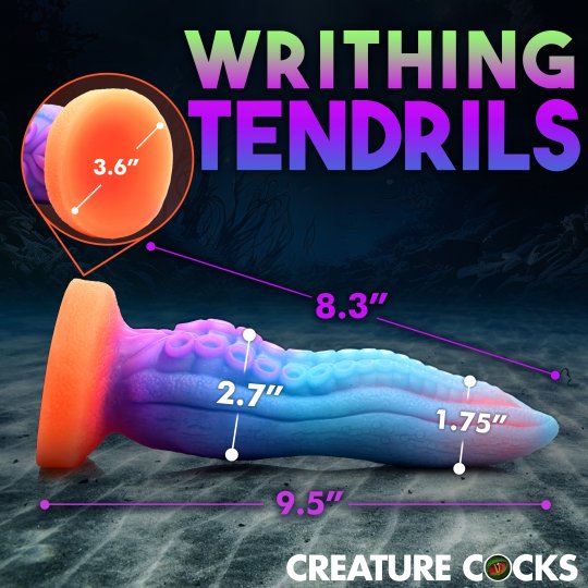 Tenta-Cock Glow-in-the-Dark Silicone Dildo CREATURE COCKS