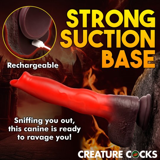 Ramming Hound Thrusting & Vibrating Silicone Dildo CREATURE COCKS