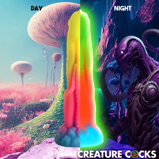 Tenta-Glow Glow-In-The-Dark Silicone Dildo CREATURE COCKS