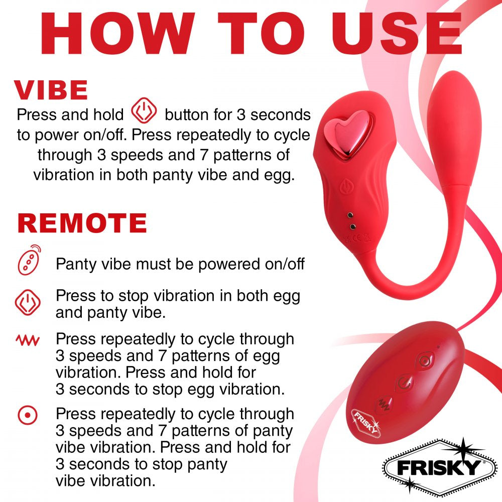 Double Love Connection Silicone Panty Vibe With Remote Control FRISKY
