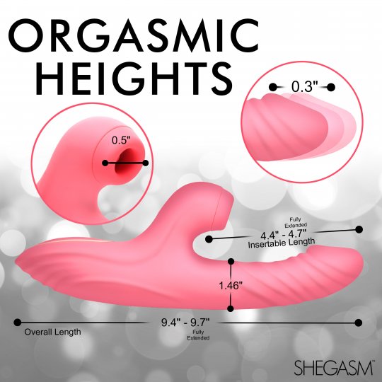Candy-Thrust Silicone Thrusting and Sucking Rabbit Vibrator XR BRANDS