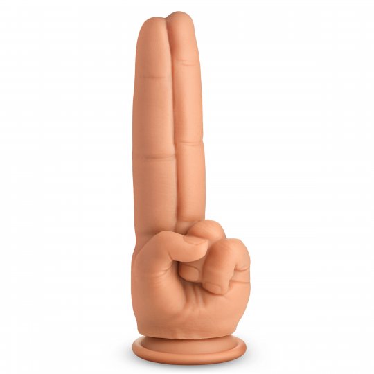 The Pleaser Double Finger Silicone Dildo XR BRANDS