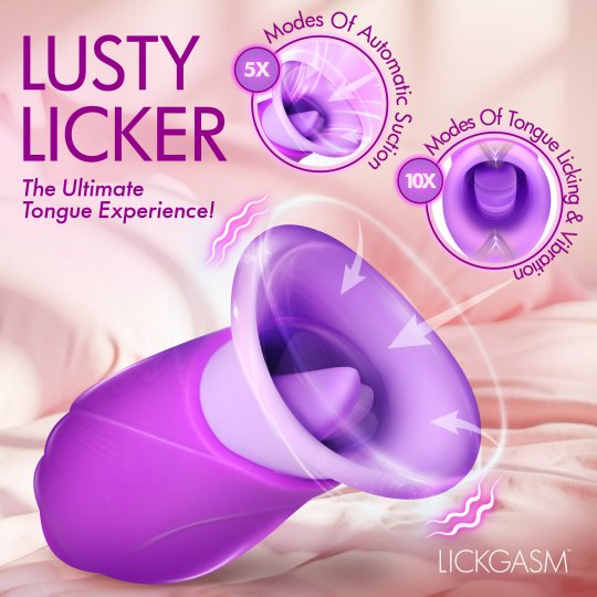 Licking Violet™ Licking & Sucking Vibrator – Dual Stimulation Tongue Toy