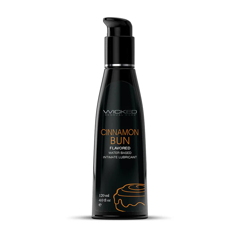 Wicked Aqua Cinnamon Bun 8oz - Water-Based, Paraben-Free Lubricant with Delicious Flavor - SP BOUTIQUE