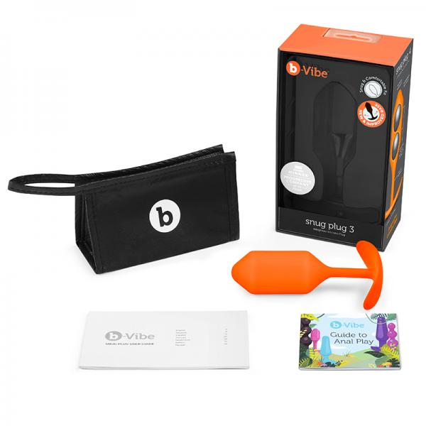 B-Vibe Snug Plug 3 Silicone Weighted Anal Plug COTR INC