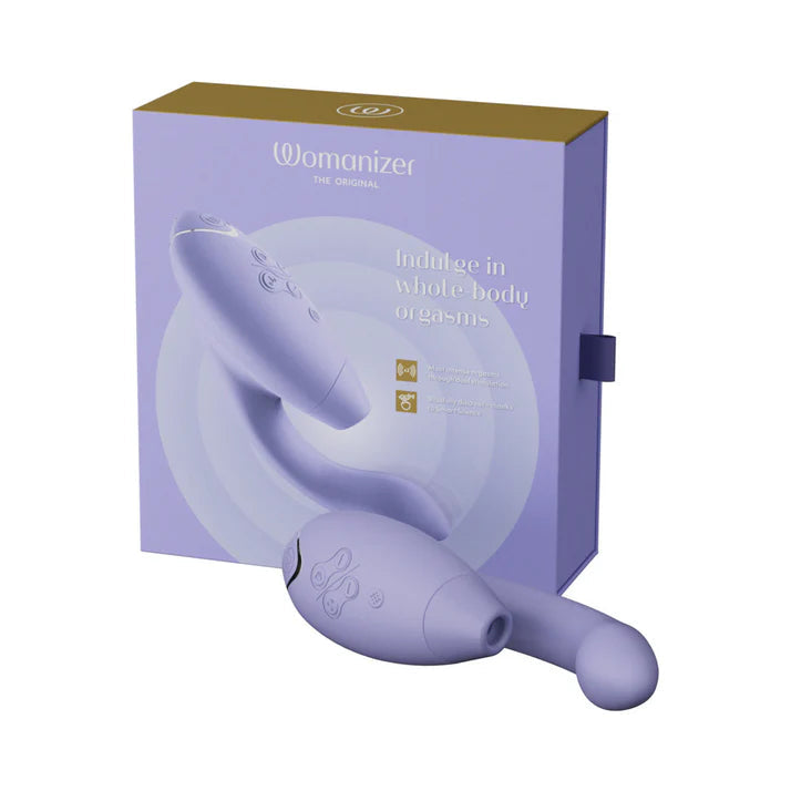 Womanizer Duo 2 Rechargeable Dual Stimulation Pleasure Air and G-Spot Vibrator WOW TECH