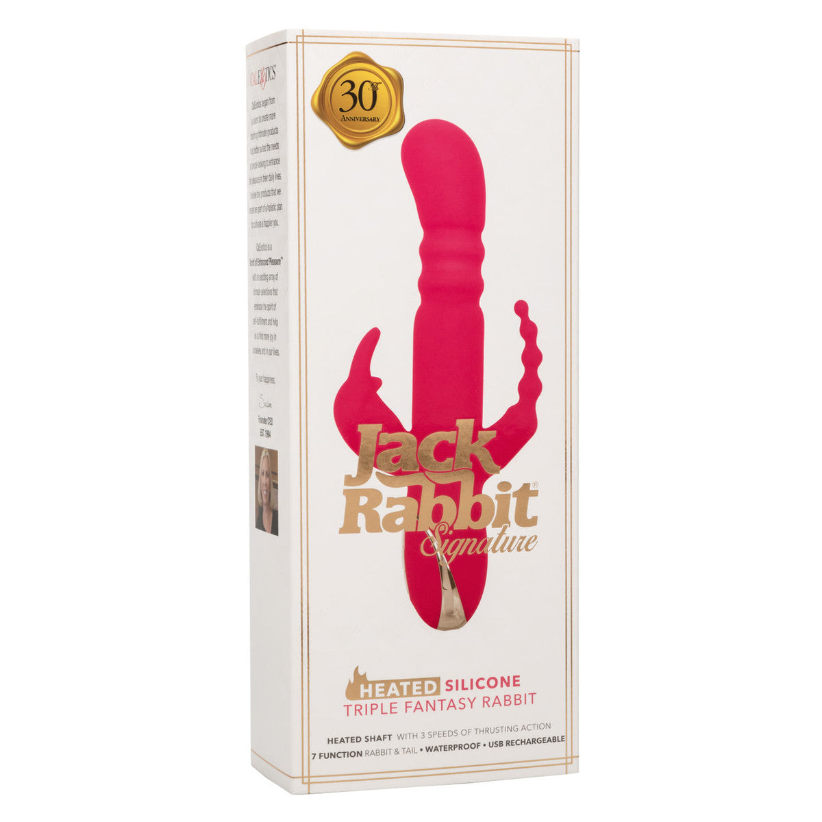 Jack Rabbit® Signature Heated Silicone Triple Fantasy Rabbit CALEXOTIC