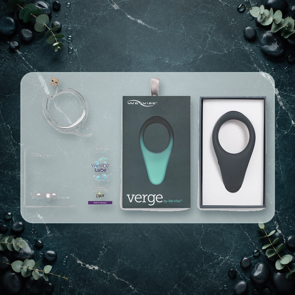 We-Vibe Verge Rechargeable Vibrating Perineum Stimulator Cockring Slate