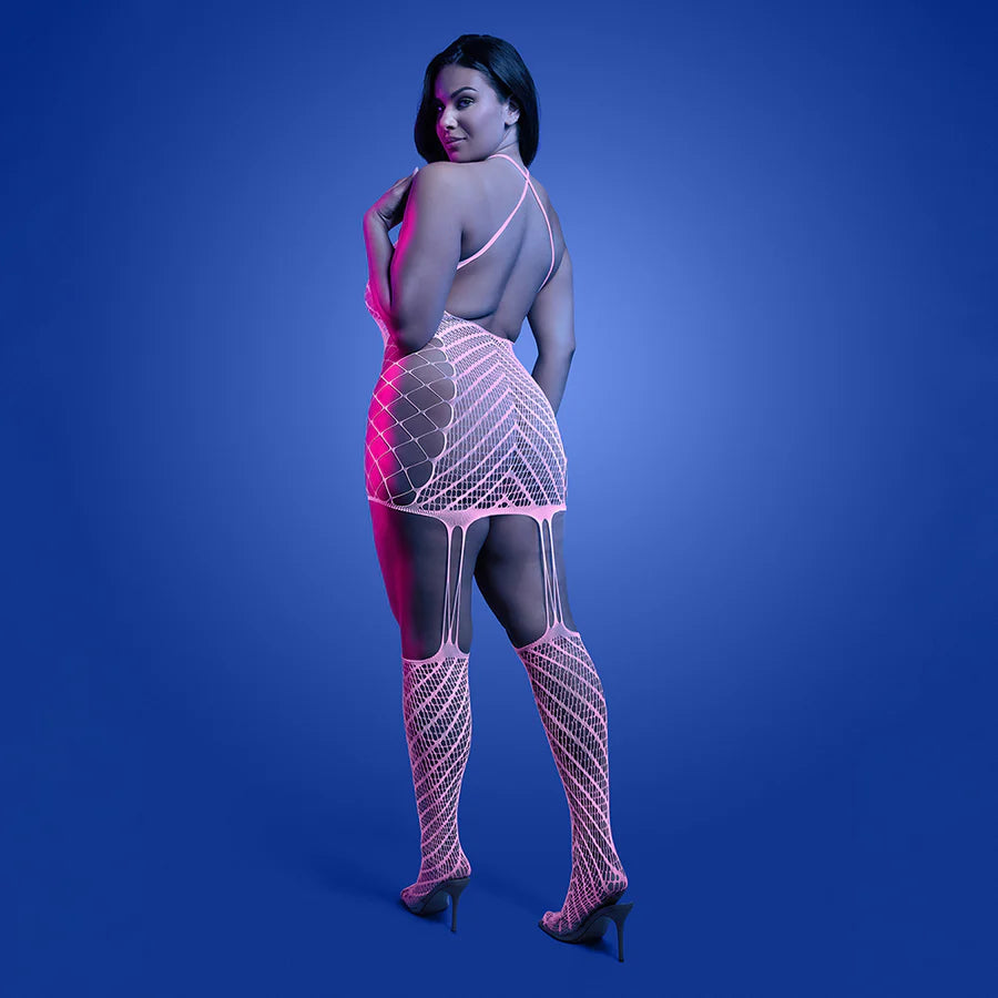 Fantasy Lingerie Glow Metamorphic Glow-in-the-Dark Bodystocking Dress