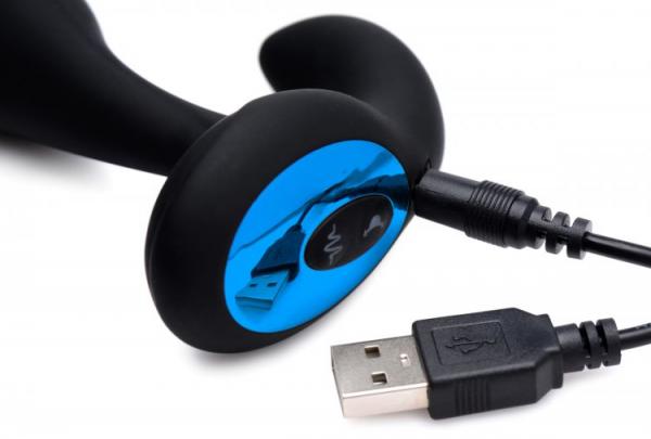 Remote Control Prostate Vibrator - Alpha Pro 7X Bendable Silicone Stimulator With Stroking Bead - SP BOUTIQUE