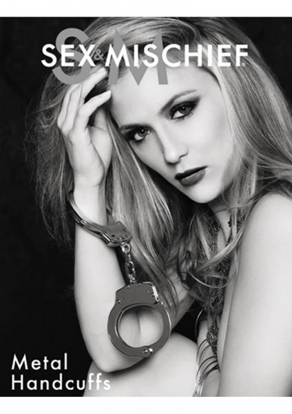 S & M Metal Handcuffs with Hidden Release Switch and Keys for Ultimate Bondage Fun - SP BOUTIQUE