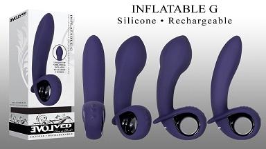 RECHARGEABLE INFLATABLE G VIBRATOR - SP BOUTIQUE