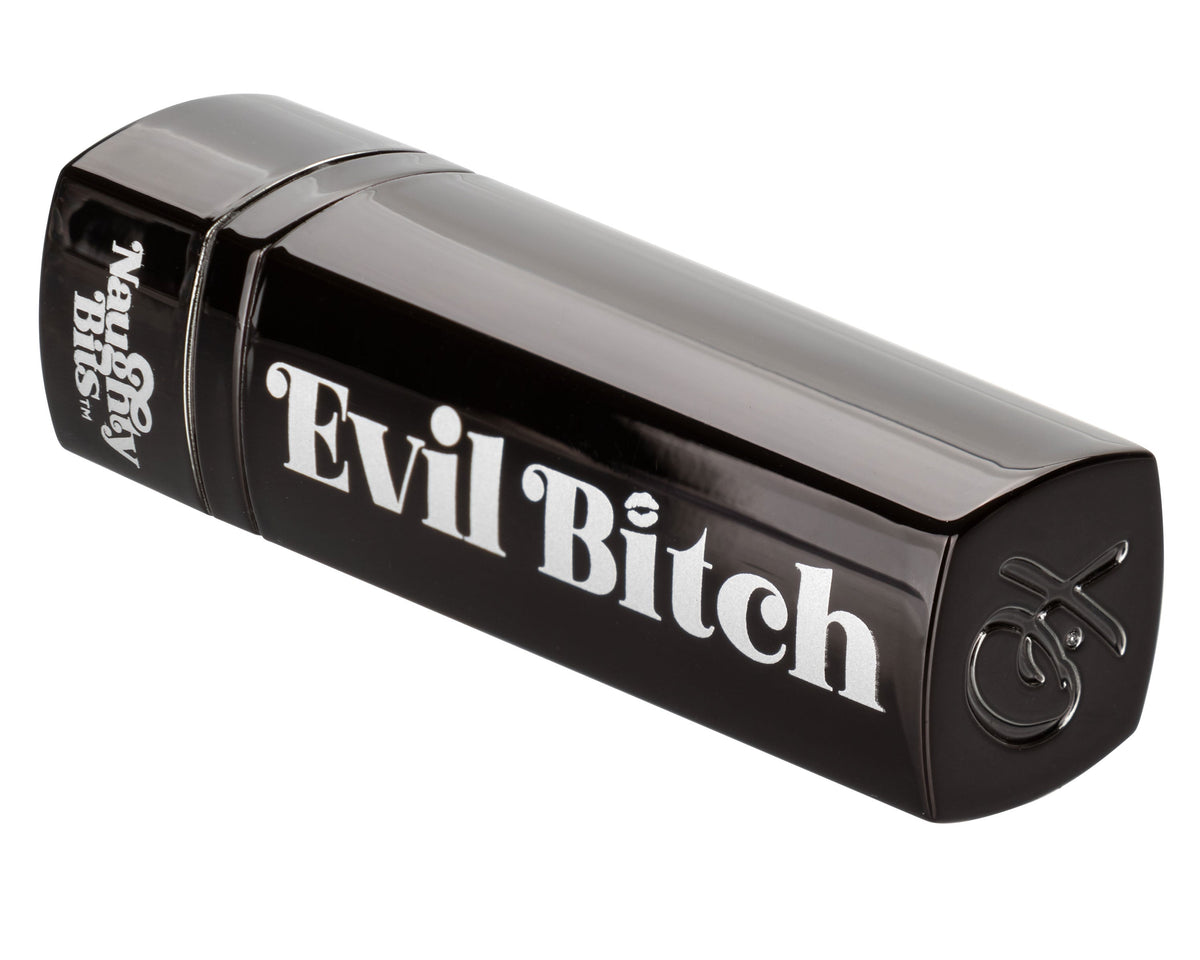 Naughty Bits Evil Bitch Lipstick Vibrator - Black - SP BOUTIQUE