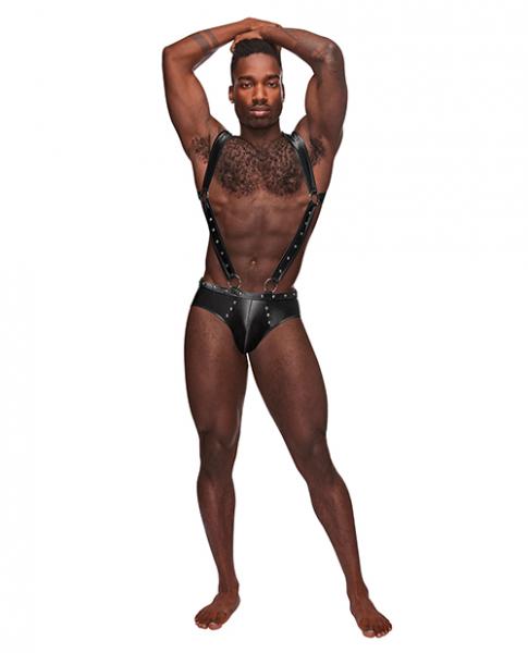 Uranus Studded Harness Black - SP BOUTIQUE