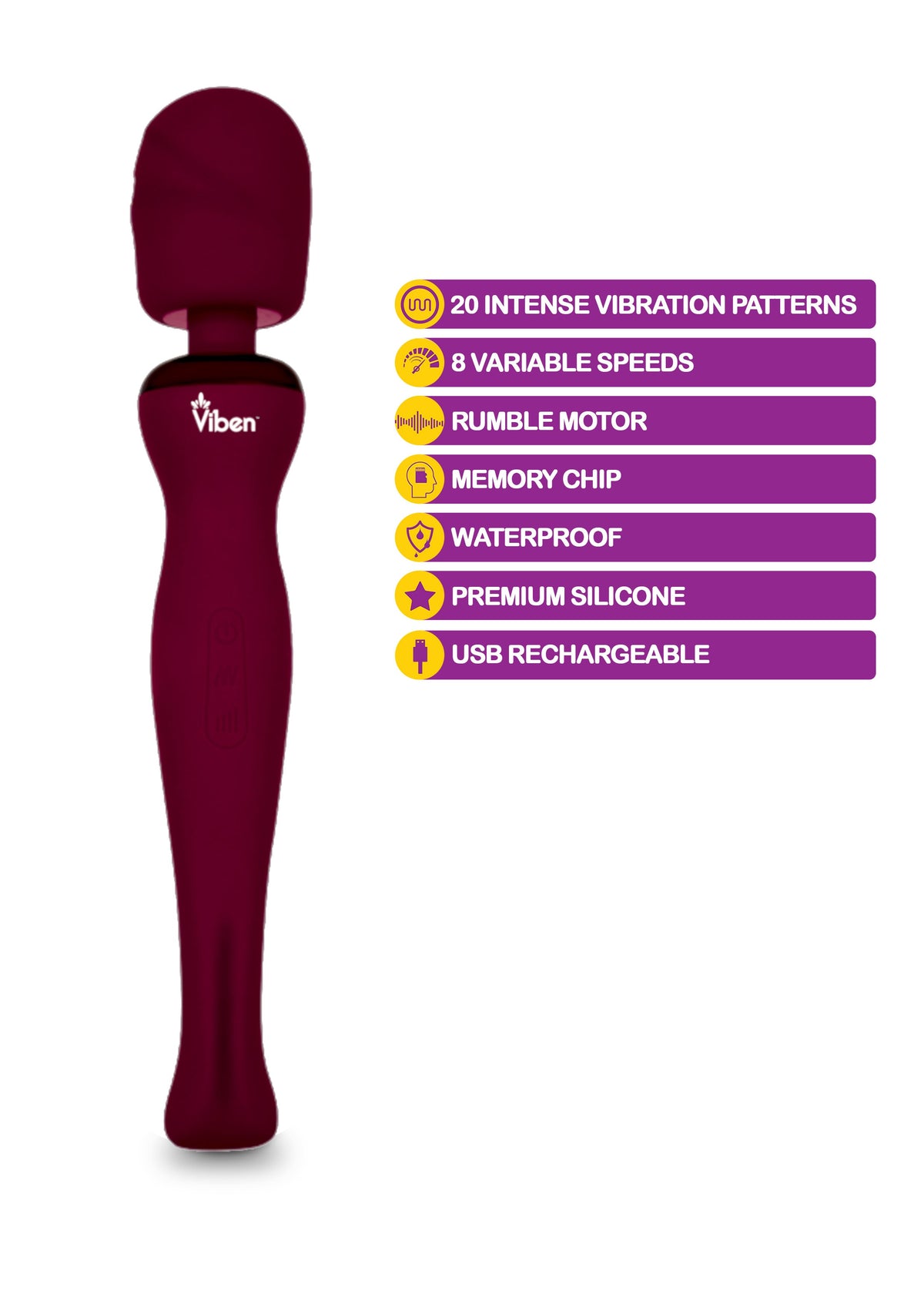 Viben Sultry Intense Handheld Wand Massager - SP BOUTIQUE