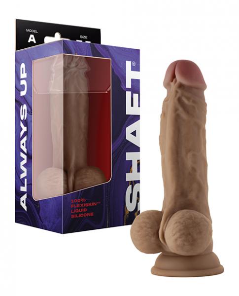 Shaft Model A Flexskin Liquid Silicone 7.5" Dong W/balls - Oak - SP BOUTIQUE