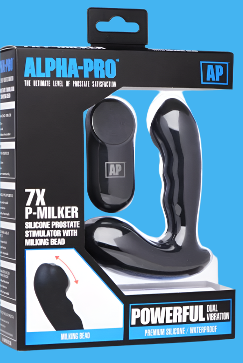 7X Prostate Stimulator with Milking Bead &amp; Remote Control - Waterproof Silicone Pleasure Tool - SP BOUTIQUE