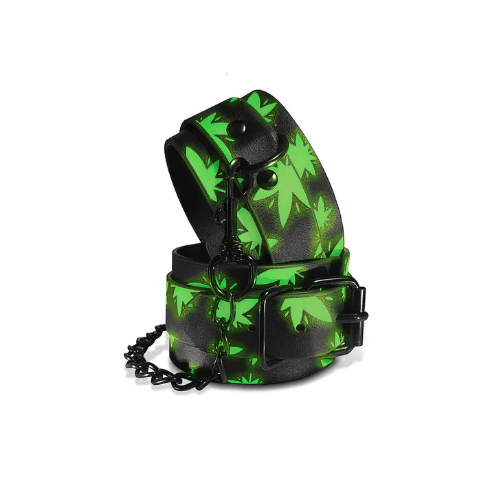 Stoner Vibes Chronic Collection Glow in the Dark Wrist Cuffs GLOBAL NOVELTIES LLC