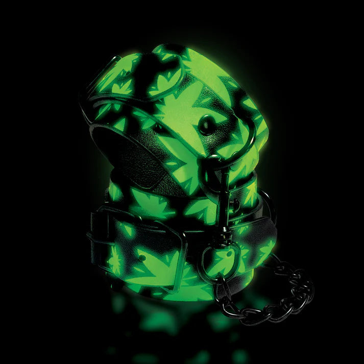 Stoner Vibes Chronic Collection Glow in the Dark Wrist Cuffs GLOBAL NOVELTIES LLC