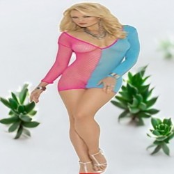 Diamond Net &amp; Opaque Mini Dress - SP BOUTIQUE