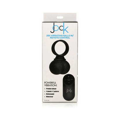 Curve Toys Jock 28X Vibrating Silicone Balls with Remote Control Large Black CURVE NOVELTIES