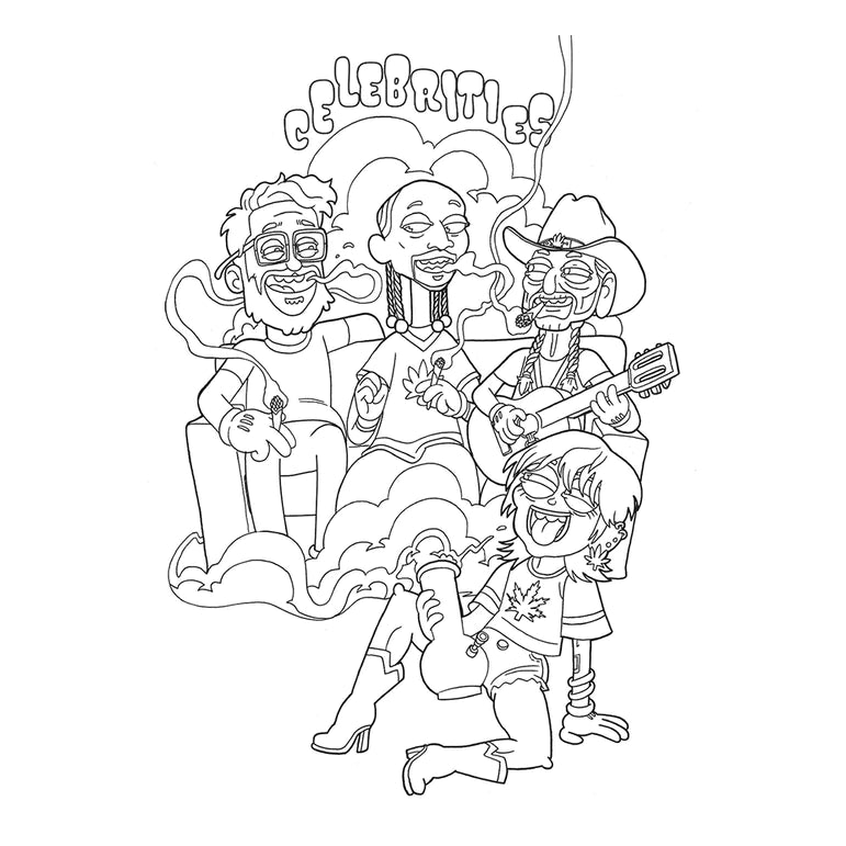 Who Smokes Weed? Coloring Book WOOD ROCKET
