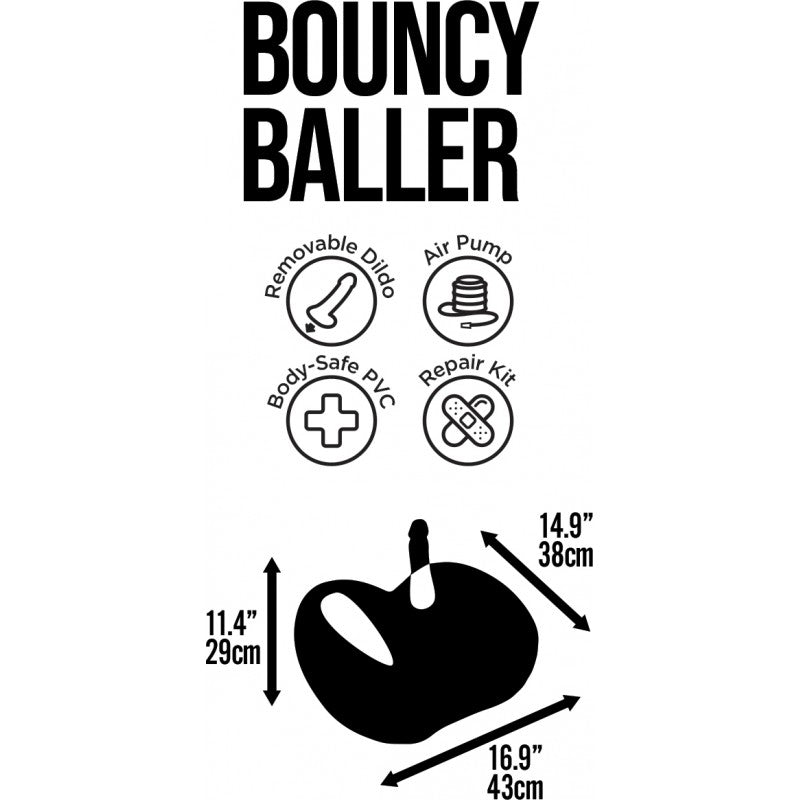 Bouncy Baller Inflatable Cushion With Dildo