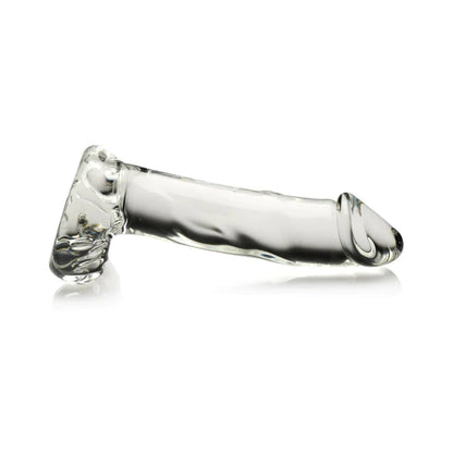Pleasure Crystals Glass Dildo W/ Balls CURVE NOVELTIES