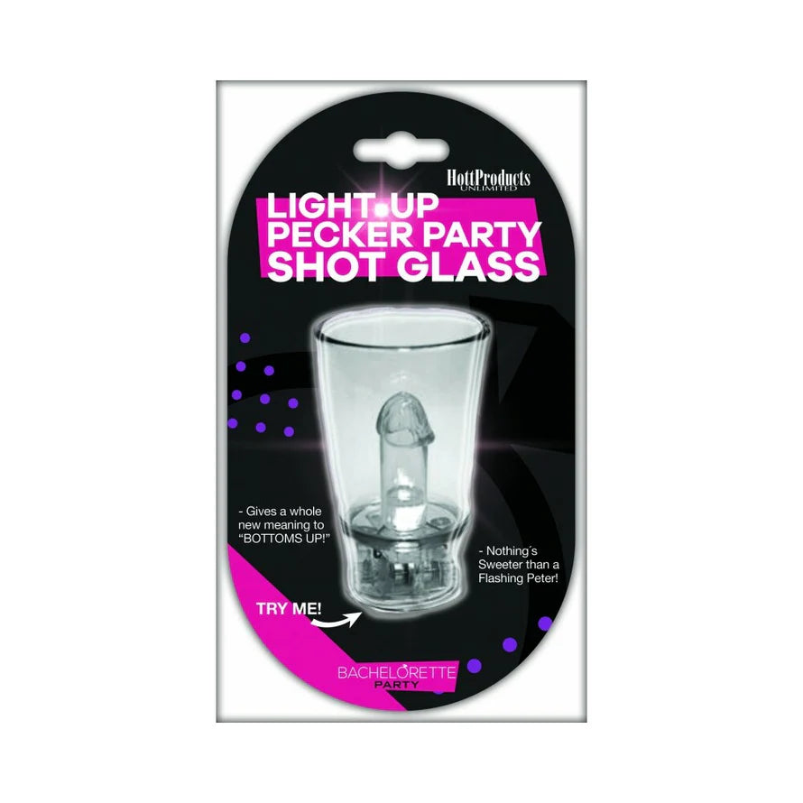 Light Up Pecker Party Shot Glass w/Convenient Hang-String HOTT PRODUCTS