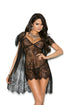 EYELASH PEIGNOIR SET ELEGANT MOMENTS