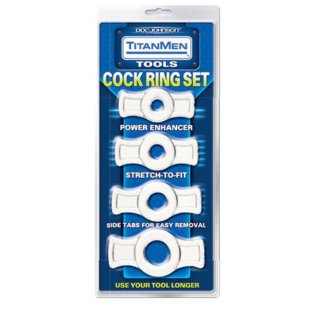Titanmen Tools Cock Ring Set DOC JOHNSON